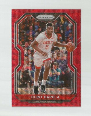 2020-21 PANINI PRIZM RUBY WAVE PRIZM CLINT CAPELA #69 ATLANTA HAWKS