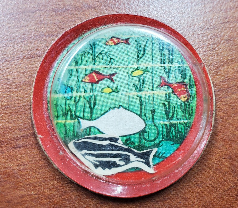 Vintage Cracker Jack Magic Puzzle Dexterity Game Magic Trick Fish On Hook