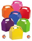 Assorted Rainbow Themed Coloured Plain Childrens/Kids Food Gift Party Meal Boxes
