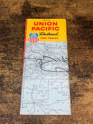 1970 Union Pacific Railroad Bahnhof Zeittafeln Systemkarte Fahrpreise 26.04.70