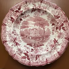 RARE Set of 6 1840s Belle Vue Cambusnethan On The Clyde Red Transfer Plates EXC