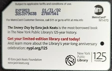 NY Public Library MetroCard-Expired, Mint