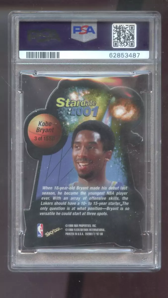 1997-98 Skybox E-X2001 Star Date 2001 EX2001 #3 Kobe Bryant PSA 7