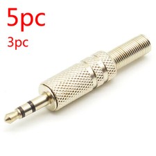 3.5mm 3 Pole Male Repair Headphone Audio Jack Plug Connector Soldering DIY 3.5