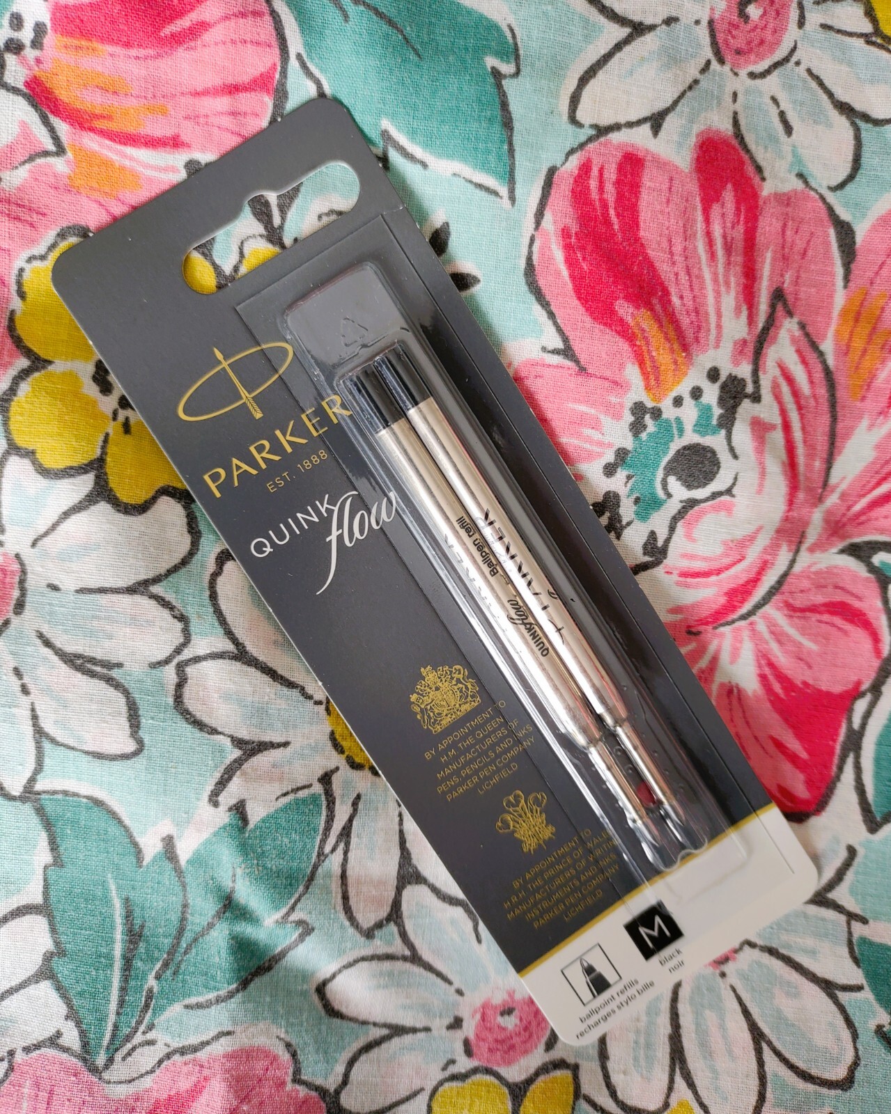 Parker Quink Flow Ballpoint Pen Refills Black Ink Medium Point Pack Of