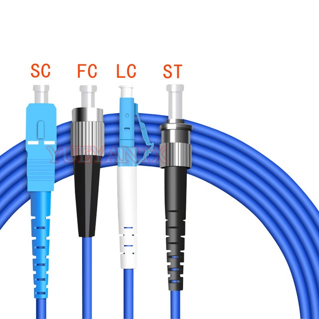 90M FC/SC/LC/ST UPC APC Simplex Single Mode Armored Fiber Patch Cord