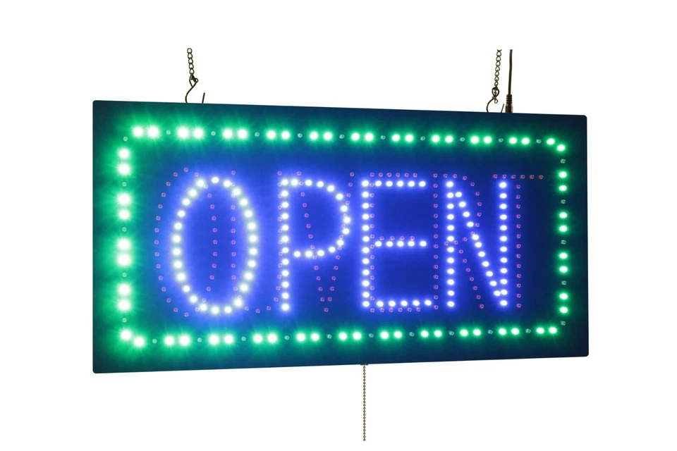 Ouvert & Open sign Neon Sign LED Open Sign Store Sign Business Sign Window Sign - Image 3 of 4