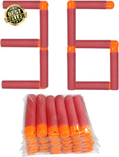 36pcs Mega Darts Refill Pack – Compatible w/ Nerf N-Strike Mega Series, Red Foam