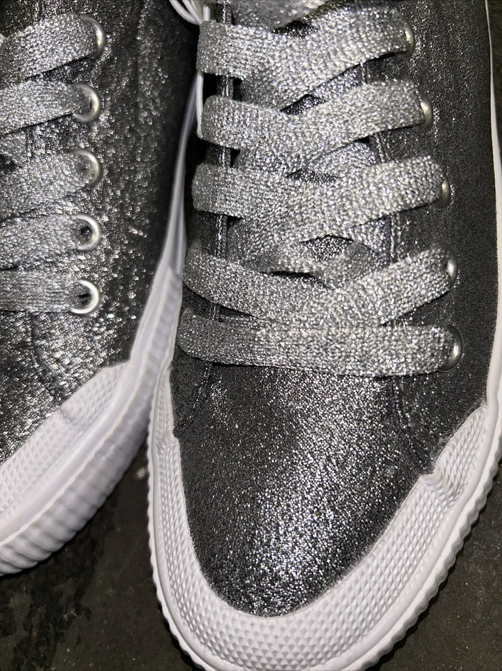 NEW Women’s June Glitter Sneakers - Mossimo Supply Co.™ Silver Sparkly Size 6 - Image 4 of 4