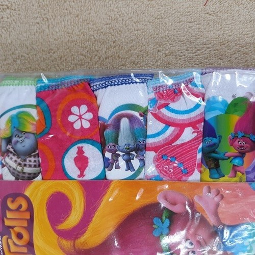 TROLLS Panties Girl's 8 NEW 7 Pairs Undies 100% Cotton Underwear NIP POPPY - Picture 2 of 5