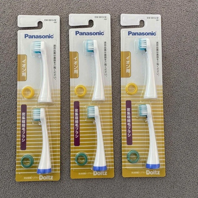 Panasonic EW0913-W Replacement Head 6 Pcs Set White Doltz Ion Brush