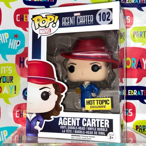 Agent Carter Marvel Funko Pop 102 Hot Topic Exclusive + Protector