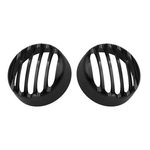 Vorne Hinten Blinker Grill Lünette Abdeckung Schwarz Für Harley Sportster XL883 - Picture 4 of 8