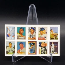 Mickey Mantle #7 Mini Card Set Rookie New York Yankees Mint Uncut Cards Sheet!
