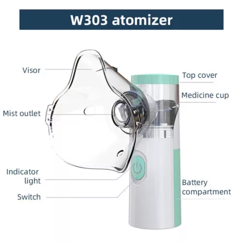 Für Erwachsene Kinder 3in1 Inhalator Vernebler Inhalationsgerät Inhaliergerät - Bild 2 von 21