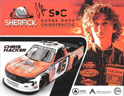 Chris Hacker NASCAR Truck series Autographed Photo #45 Sherfick | eBay
