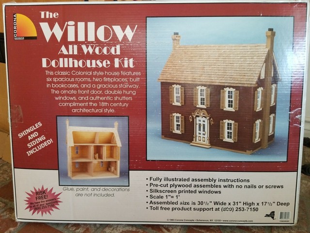 Greenleaf The Library Dollhouse All Wood Furniture Kit Unassembled