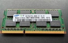 Samsung PC3-8500 2 GB SO-DIMM 1066 MHz PC3-8500 DDR3 Memory (M471B5673FH0-CF8)