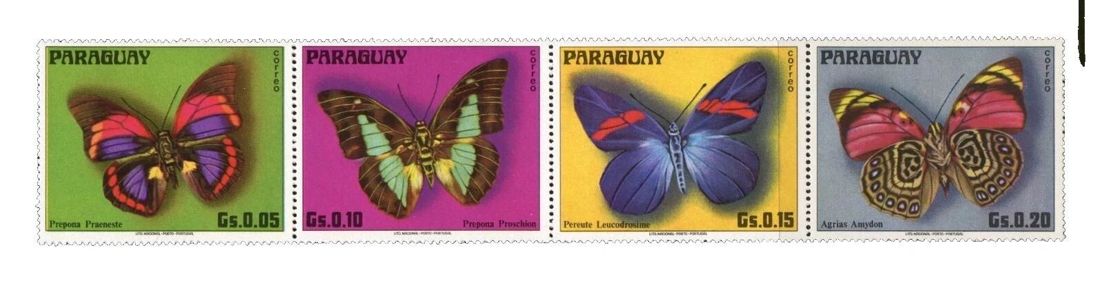 Mariposas Sellos paraguayo