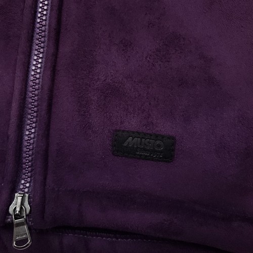 Musto Faux Suede Womens Jacket Size 12 14 Medium Purple Fleece Sherpa Thick Warm - Picture 8 of 16