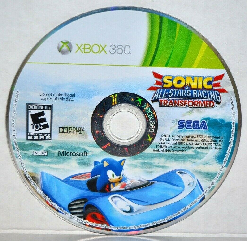 Sonic All Stars Racing Transformed Xbox 360 Game For Sale