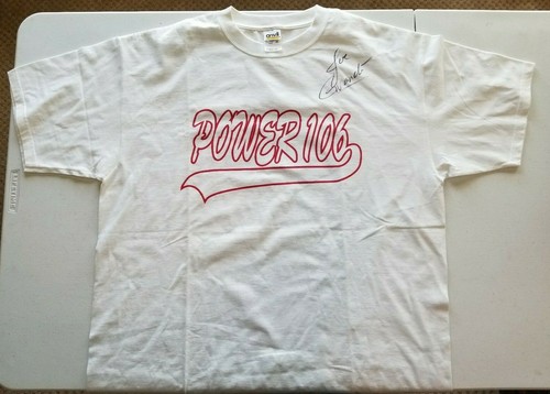 Firmado/Autografiado JOE GRANDE & RON-T de POWER 106 "2002 WORLD TOUR" Blanco XL - Imagen 1 de 7