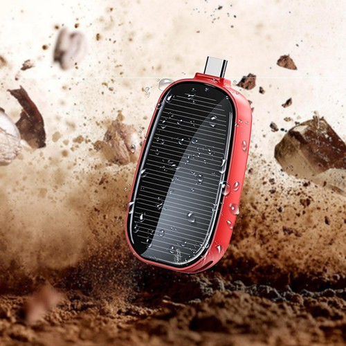 Porte-clés Solaire Mini Power Bank Chargeur TYPE-C Sauvegarde Emergent Power 1200mAh - Photo 7 sur 9