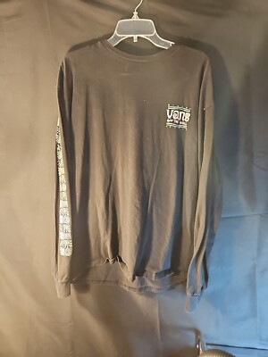 Mid Layers Mens Tshirt Blue Long Sleeve Vans Shirt Mens Vans Of The Wall Long Sleeve T-shirt Black Sz Large