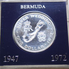 Bermuda 1 dollaro 1972 argento KM#22.a #F7358 "25. Anniversario di Matrimonio " St-BU