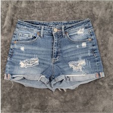 Aeropostale Distressed High Rise Demin Jean Shorts Womens Size 2