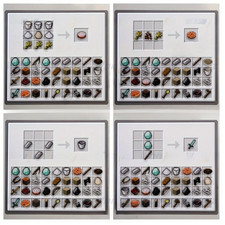Crafting Table Minecraft Fridge Magnet Board, Style, 50 Random Pieces Bundle Set
