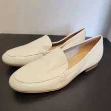 Marc Fisher LTD Women's Docida Loafer, White Leather Sz11