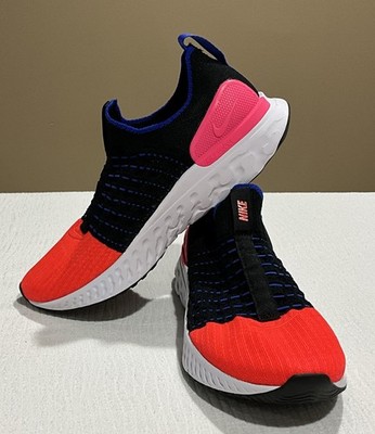Nike React Phantom Run FK 2 Crimson Black DX2354-001 9.5 Super Cute Colors New!