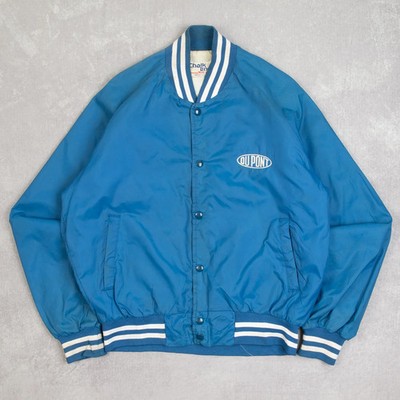 Chalk Line Vintage Du Pont Varsity Bomberjacke Medium Herren 1980er Hergestellt in den USA