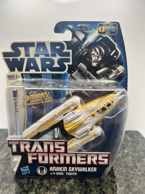 Star Wars Transformers Crossovers Anakin Skywalker Y-Wing Fighter 2012 NIB RARE