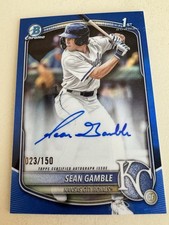 2025 Bowman Draft Sean Gamble Auto Blue /150 CPA-SG