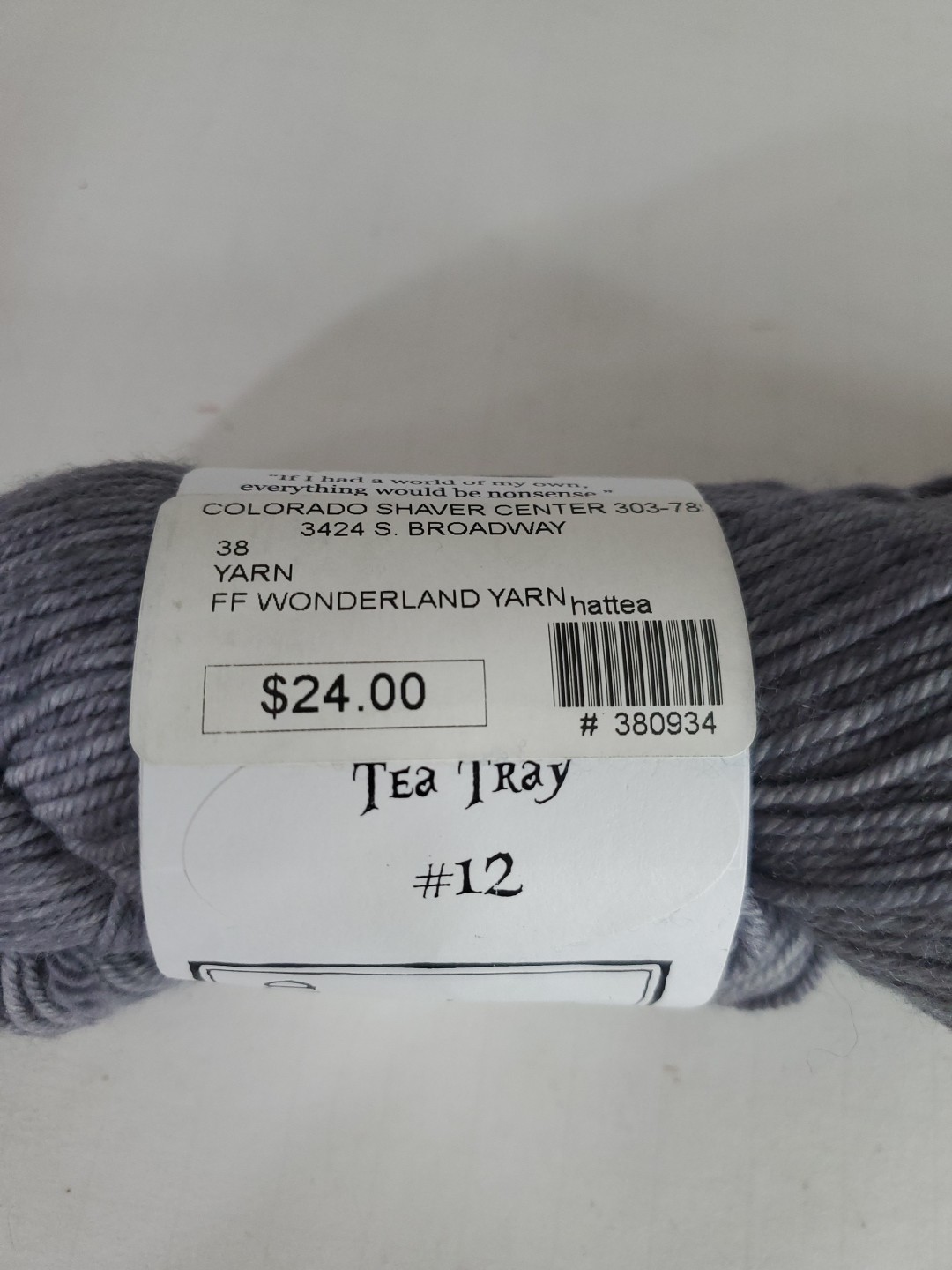 Wonderland Yarns MAD HATTER Pigments Of Imagination #60  344 yards Superwash 