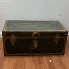 Vintage WW2 US Army Officer Footlocker Trunk Maj. Ralph W. Gray Military Chest
