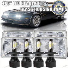 4pcs 4x6 Led Headlights Fit Pontiac Firebird Trans Am 1977 1978 1979 1980 1981
