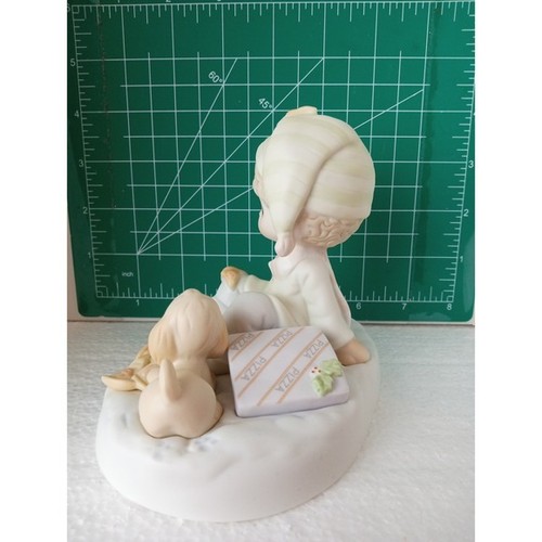 Precious Moments Engel auf Erden Figur Maske & Schlitten Schneeszene 1996 - Bild 8 von 9