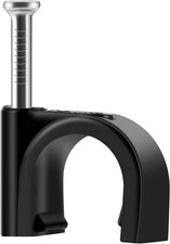 Versatile Black 10mm Cable Clips   100 Pack for Wire Organization on Any Surface