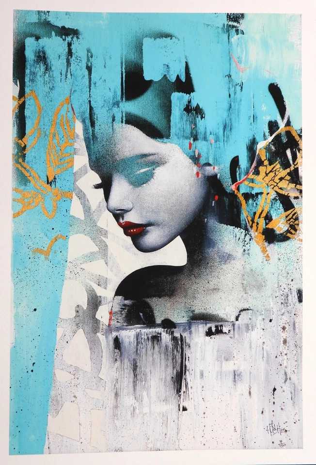 HUSH Rough Cuts 1 signed print + sticker banksy,pichiavo,shepard fairey - Image 2 of 4