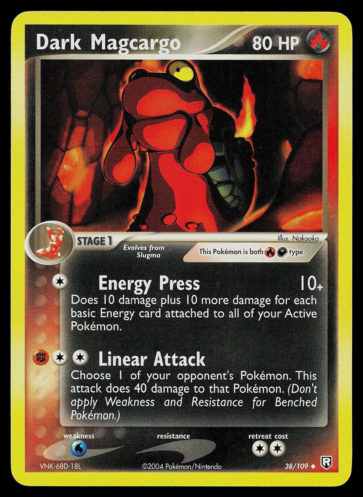 Pokemon Card - Dark Magcargo Team Rocket Returns 38/109 Uncommon