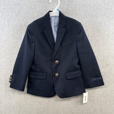 NEW Tommy Hilfiger Blazer Jacket Boys 4 Blue Navy Suit Formal Wedding Coat Kids