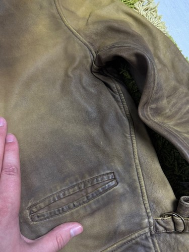 Ralph Lauren Damen Lederjacke Größe 8 Braun Used-Look - Bild 6 von 10