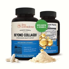 Beyond Collagen Multi Collagen Capsules - Types I, II, III, V & X - Hydrolyze...