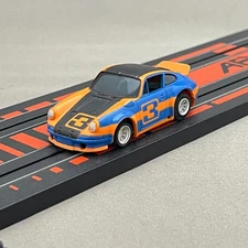 AFX Porsche 911 Carrera #3 Orange Blue Black HO Slot Car Tomy In stock