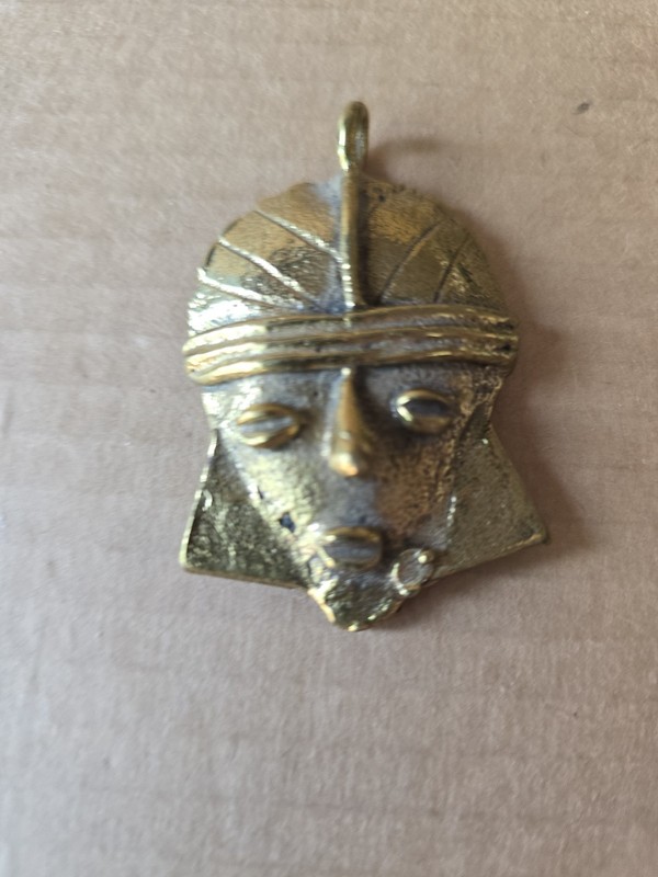  Ghanaian  Brass Pendant Vintage 