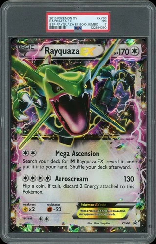 2015 Pokémon Rayquaza EX XY66 Promo EX Box NM PSA 7 Jumbo