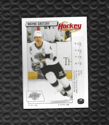SUPER NICE! 1992-93 PANINI HOCKEY Sticker SLAP SHOT # 64 WAYNE GRETZKY LA KINGS